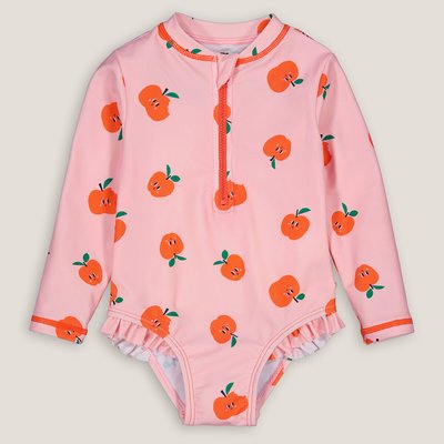 Apple Print Swimsuit with Ruffles LA REDOUTE COLLECTIONS