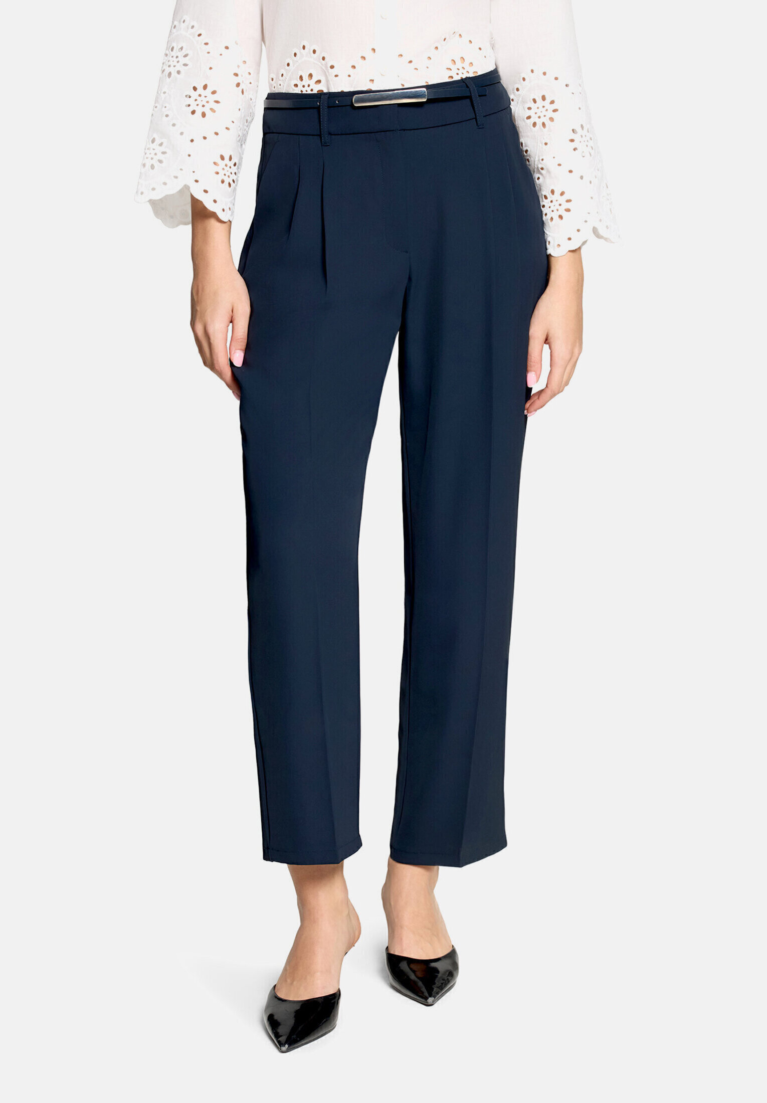 Pantalon en toile unicolore, BETTY BARCLAY