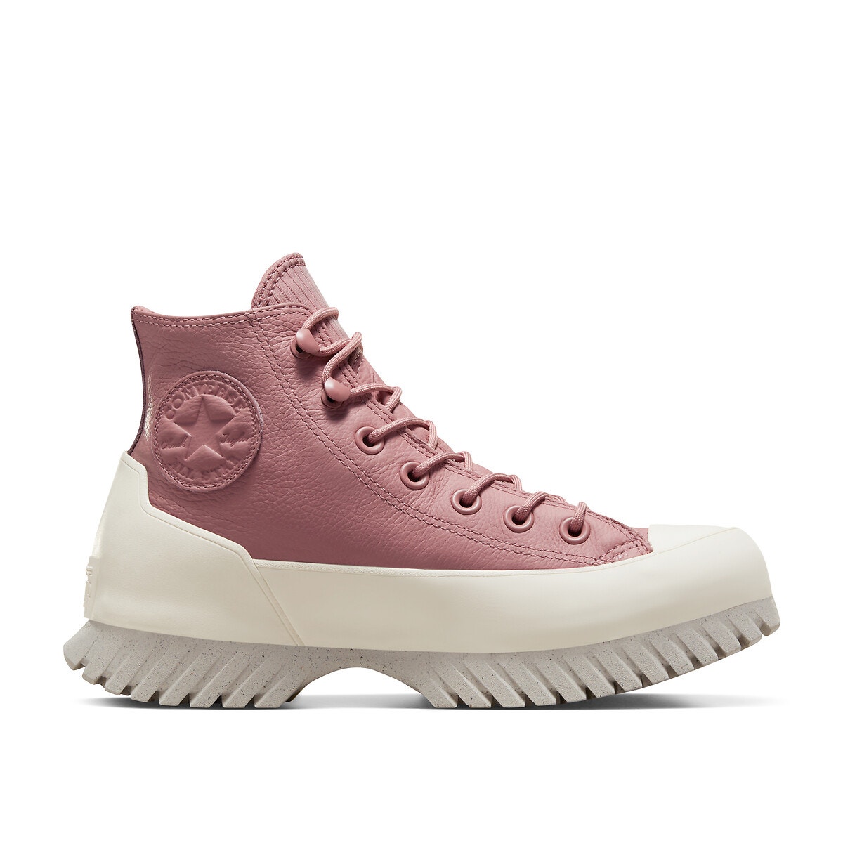 Converse rose cuir hot sale