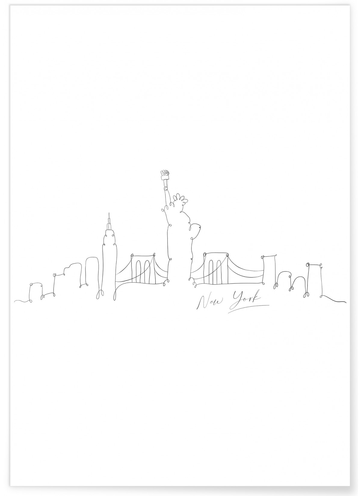 Affiche Line Art New York, L'AFFICHERIE