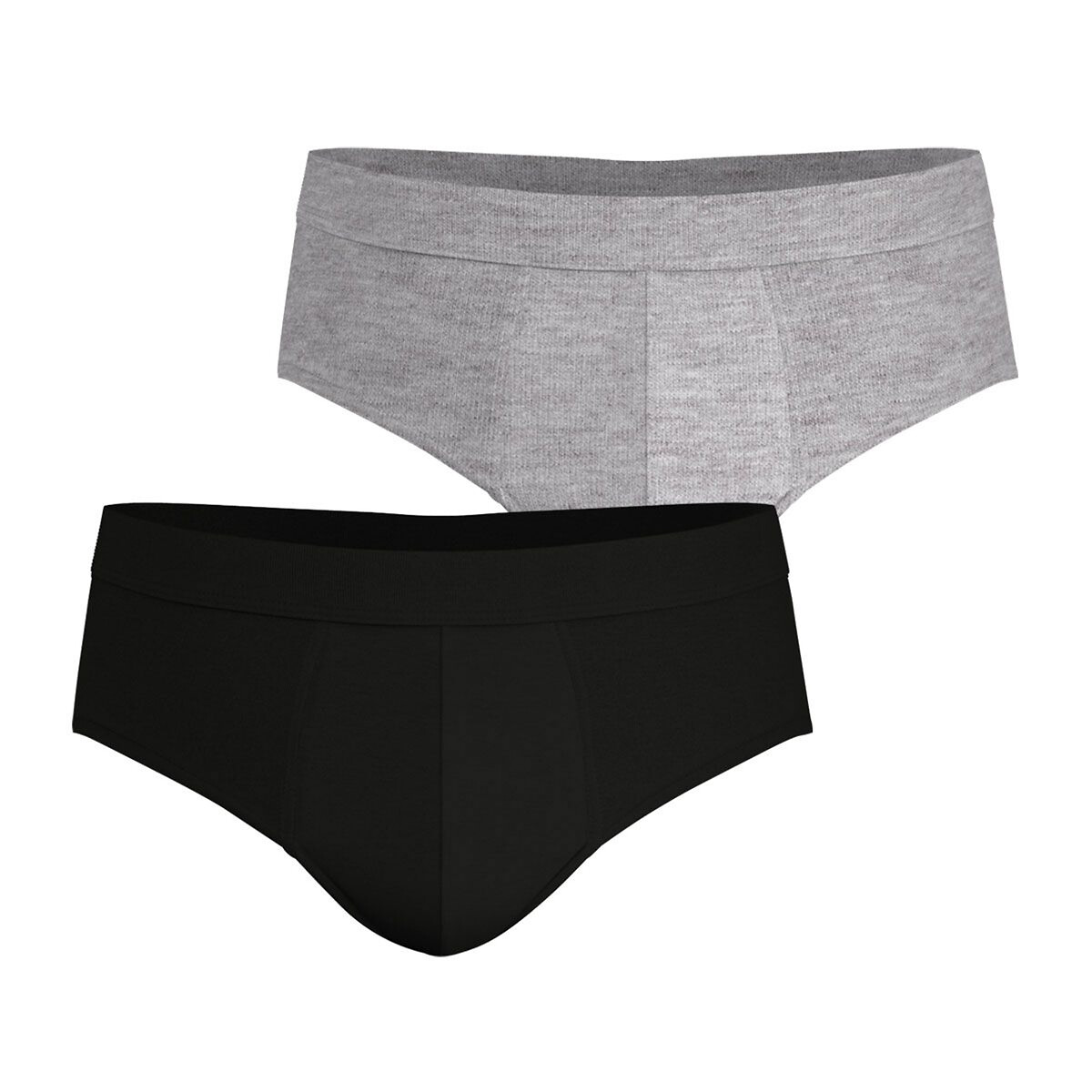 Image of Pack of 2 Briefs with a Second Skin Effect in Cotton