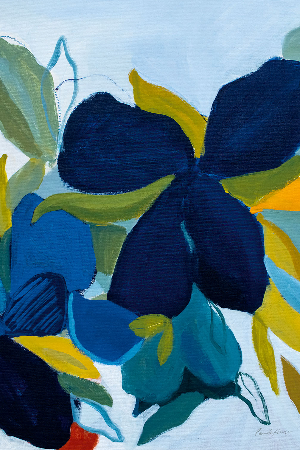 Tableau fleurs bleues, HEXOA