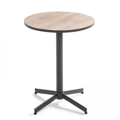 Table bistrot ronde plateau céramique effet bois, Tivoli OVIALA