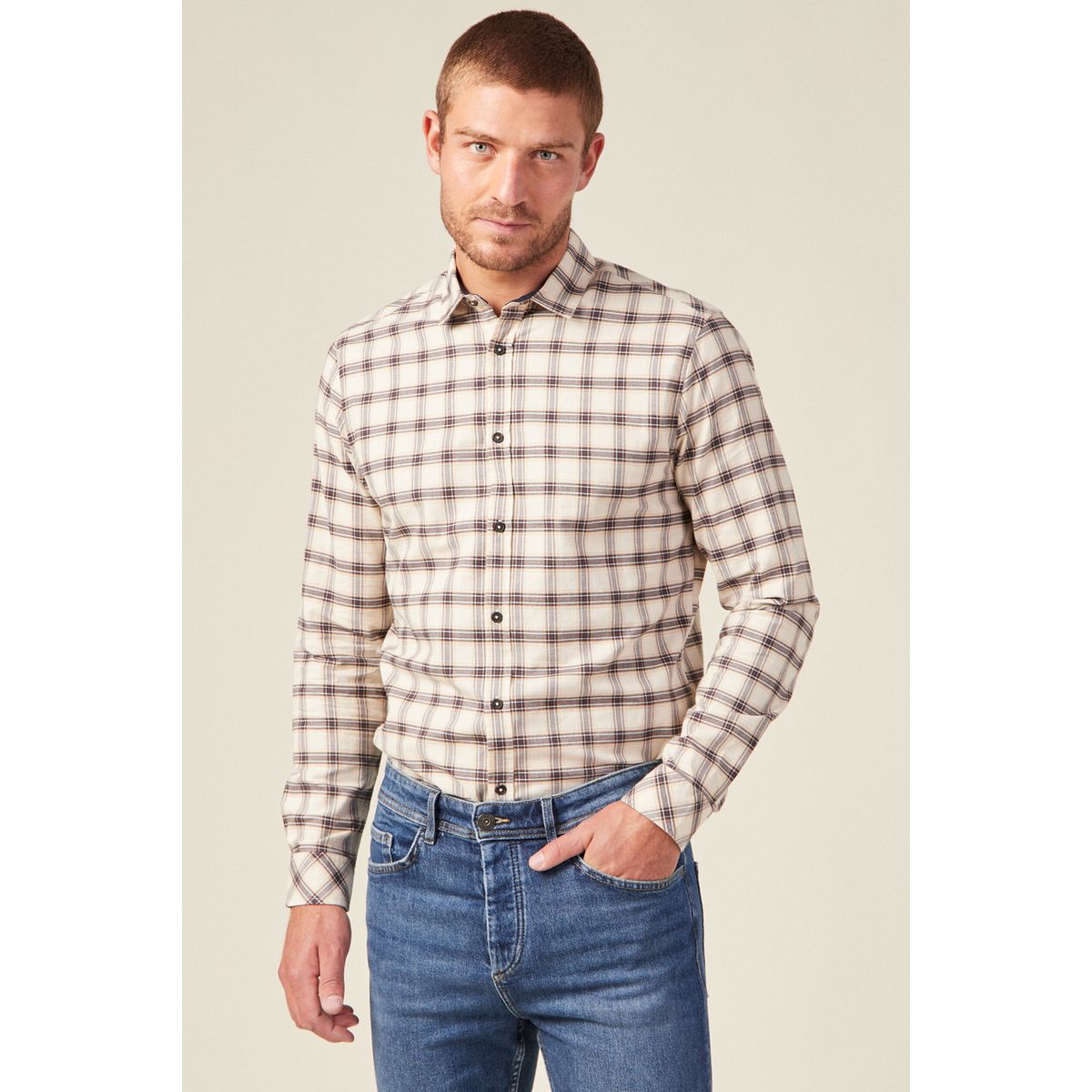 Chemise co responsable ecru Bonobo La Redoute