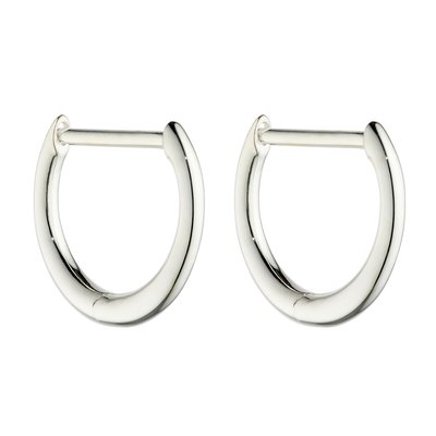 Sterling Silver Premium Hinged Solid Silver 12mm Huggie Hoop Earrings BEGINNINGS