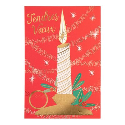 Carte de vœux Noël Chic Bougie DRAEGER PARIS