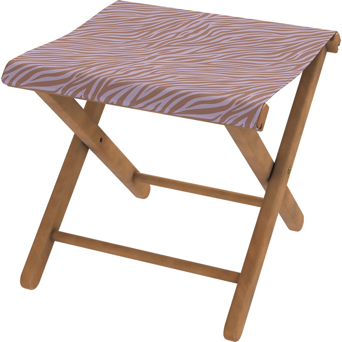 Pliant pêcheur en eucalyptus, motif zébré, ZABOU, VENT DE BOHÈME