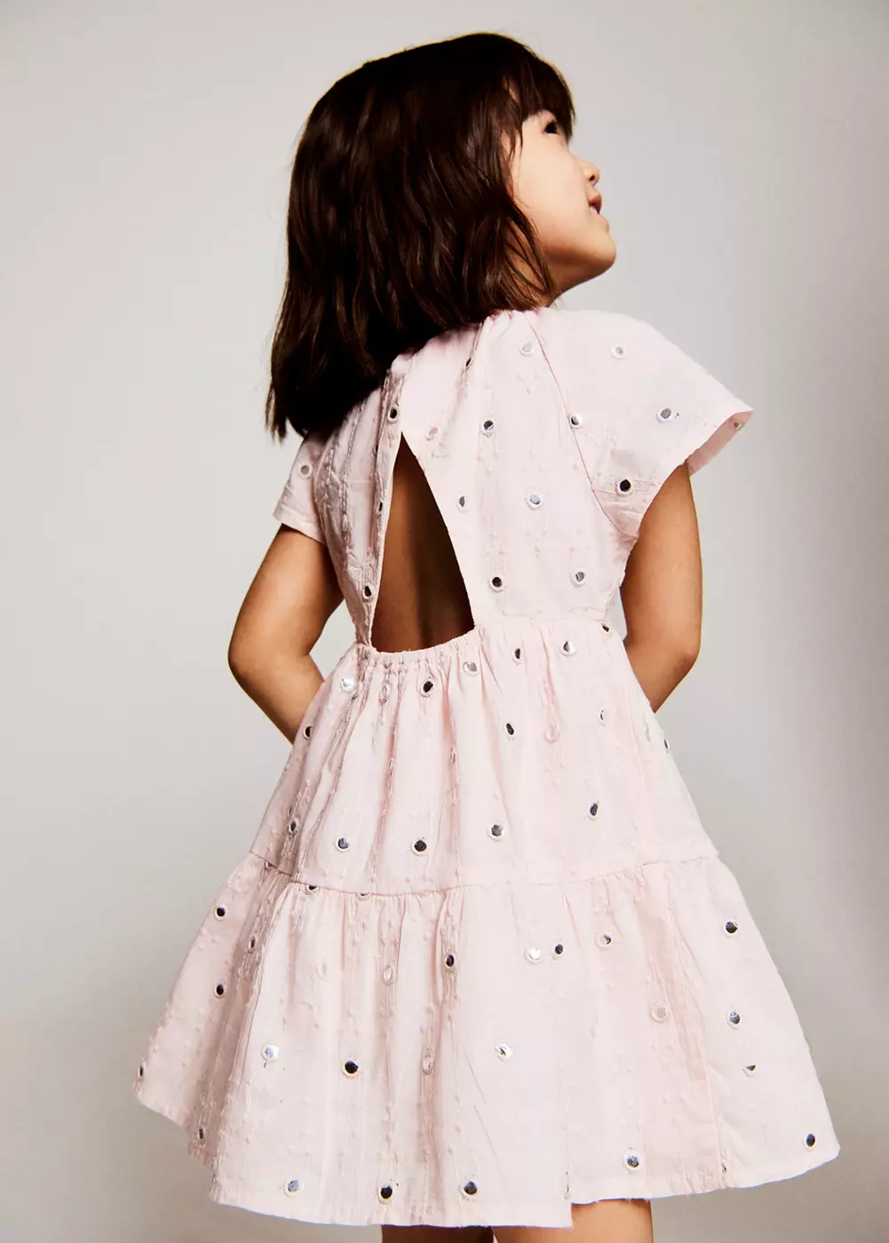 Robe fluide détail brillant, MANGO BABY