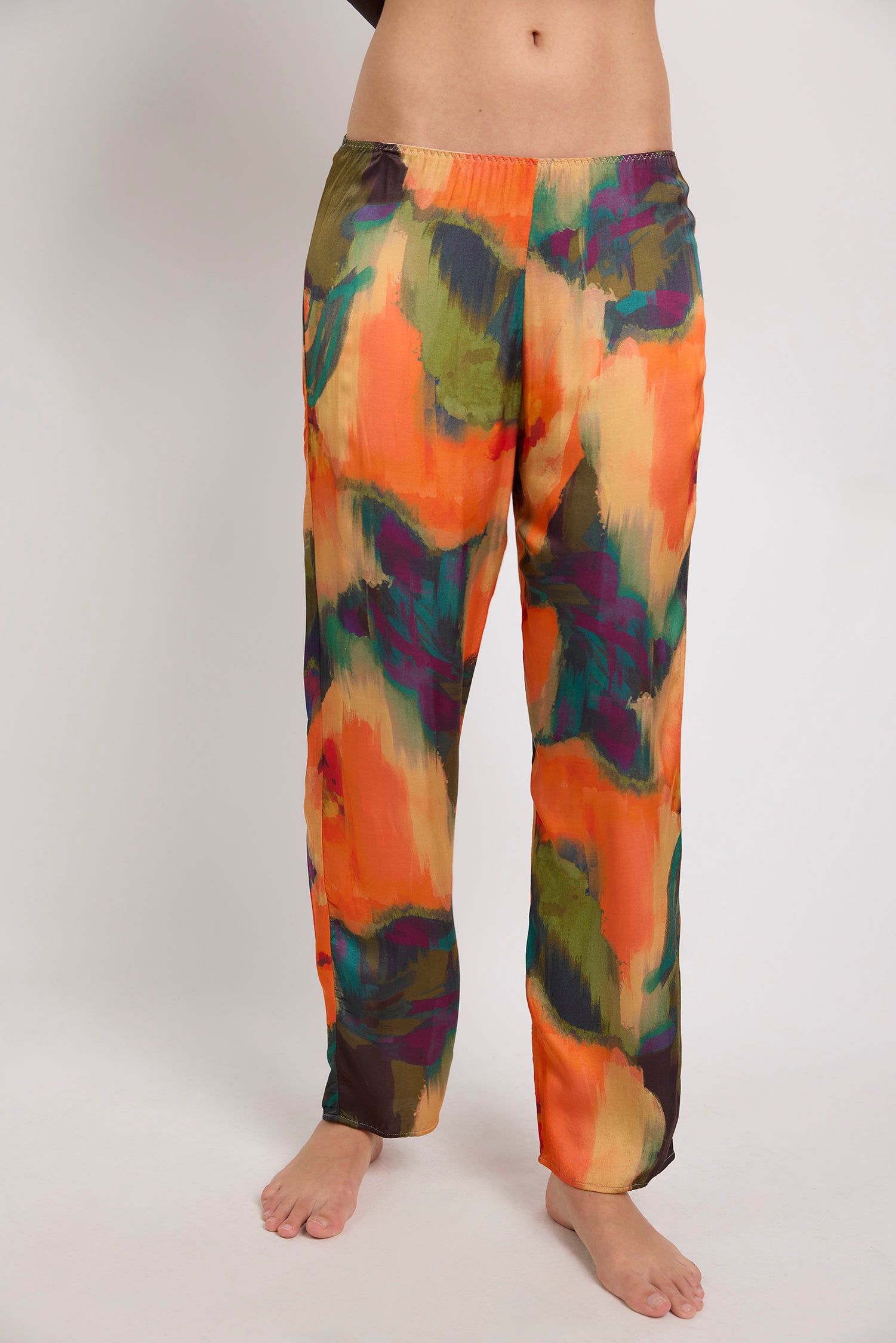 Pantalon en viscose imprimé PARADISE, MAISON LEJABY