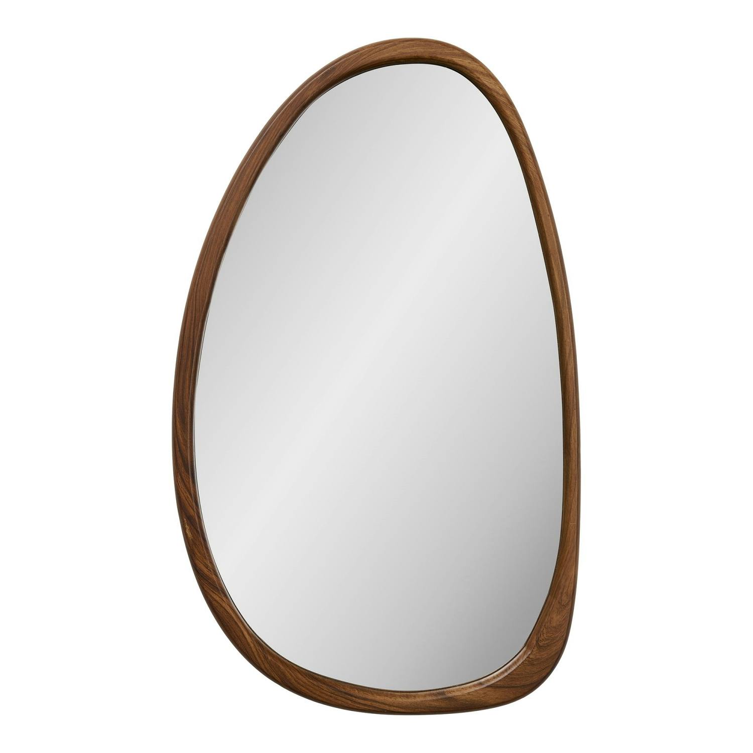 Miroir design organique avec cadre effet bois foncé BRIG, PIER IMPORT