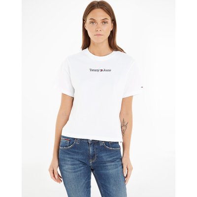 Cotton Chest Logo T-Shirt with Short Sleeves TOMMY JEANS