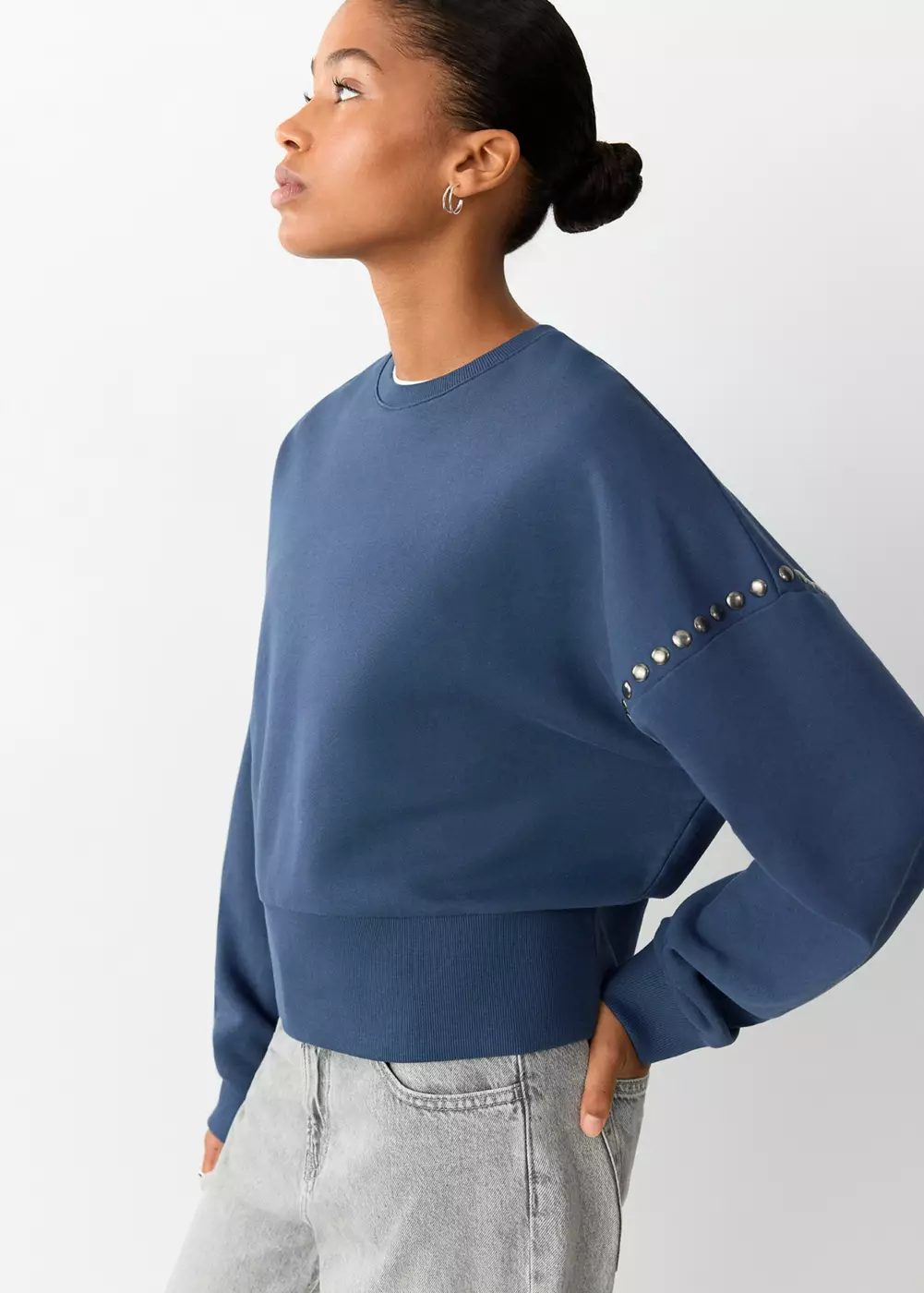 Sweat coton détail clous, MANGO TEEN