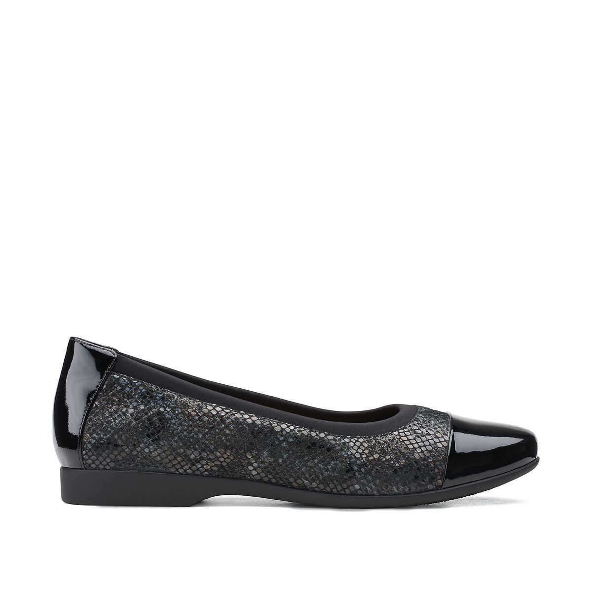 Clarks Un Darcey Cap2 Ballet Flats In Snake Print Leather