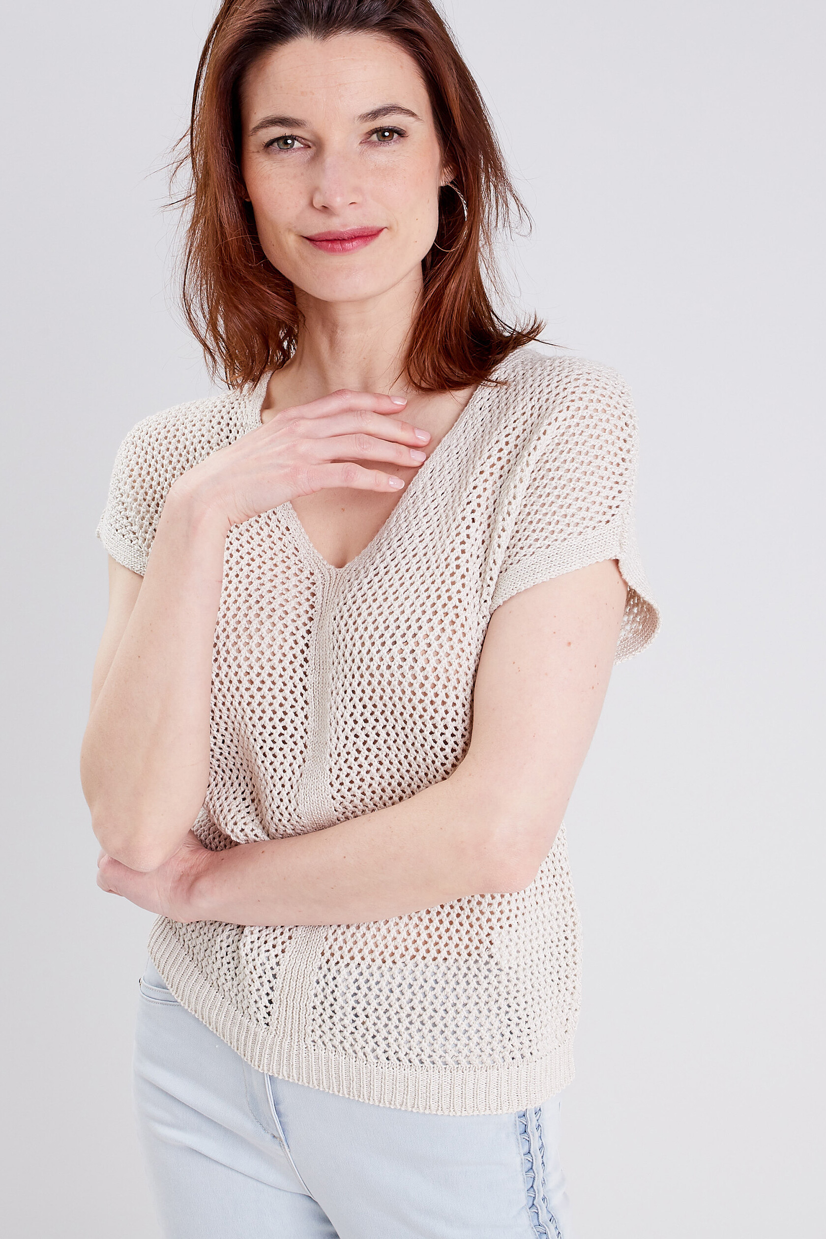 Pull manches courtes ajouré, BREAL
