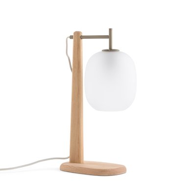 Navida Oak, Metal and Frosted Glass Table Lamp LA REDOUTE INTERIEURS