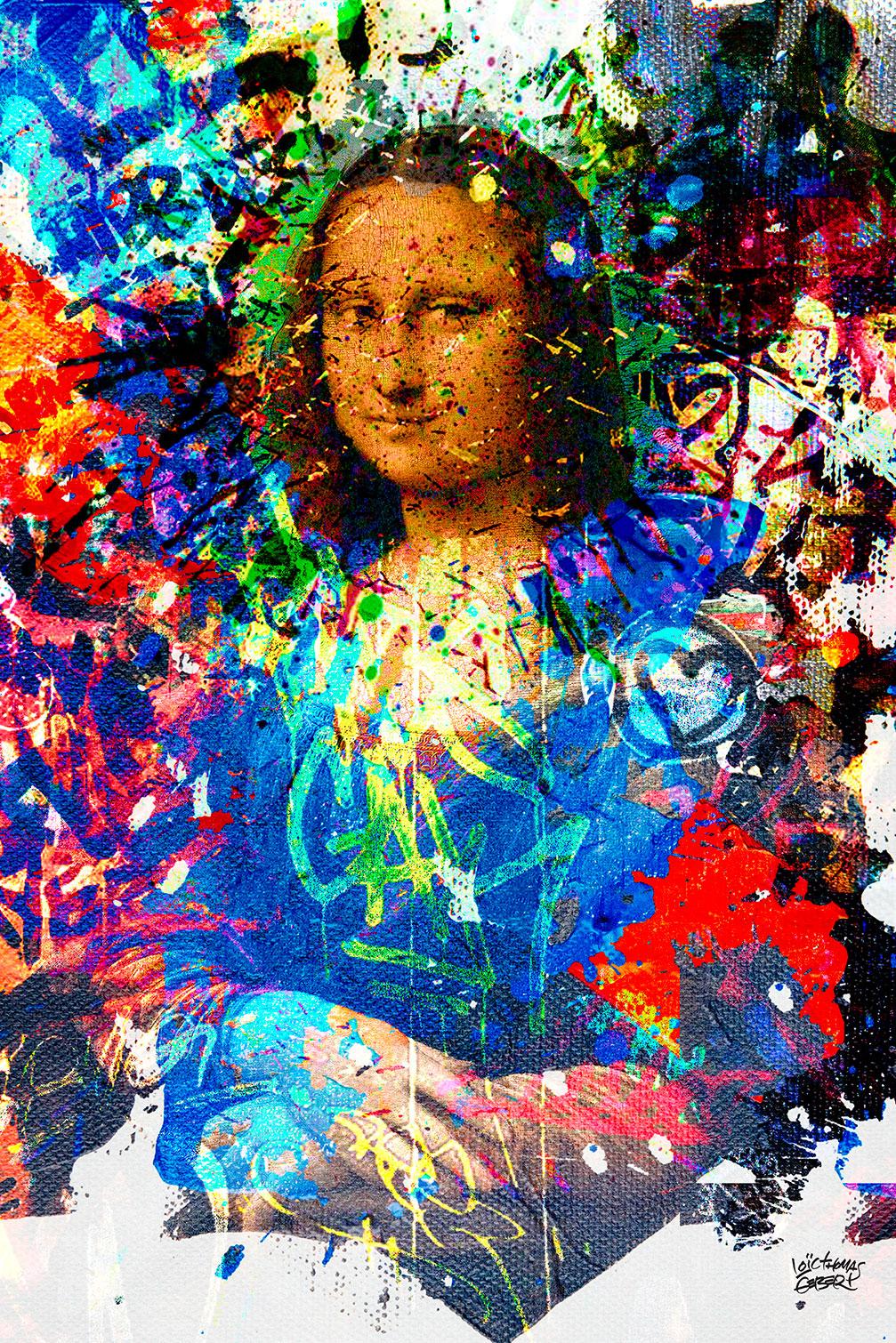 Tableau graffiti Affiche illustration joconde, HEXOA