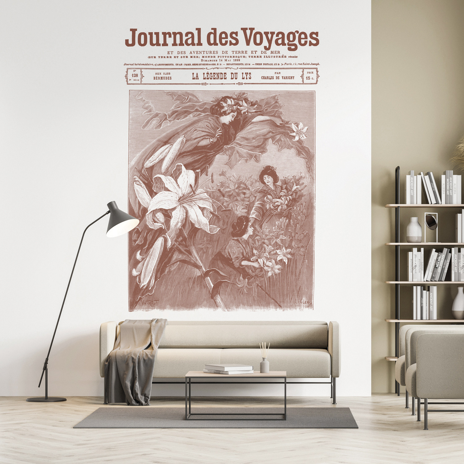Papier peint panoramique LA LÉGENDE DU LYS, LE PAPIERS DE NINON
