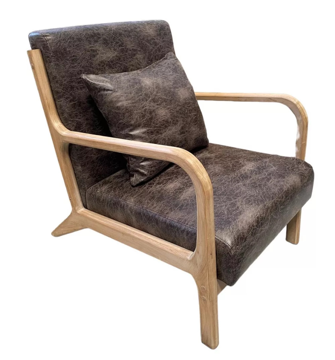 Fauteuil vintage en simili cuir - VINCENT, MATHI DESIGN