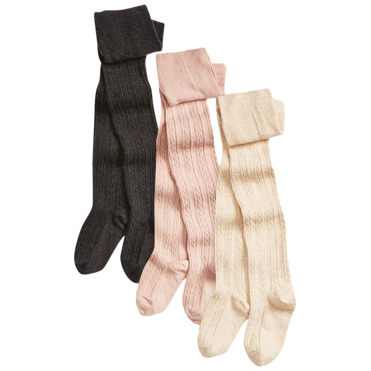 Collants torsadés en coton, 3 paires, NEXT