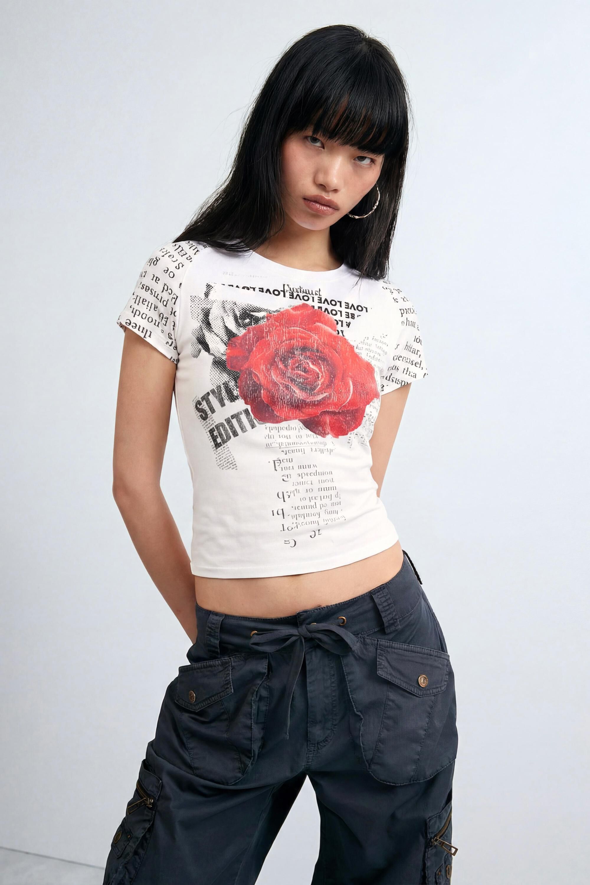 T-shirt imprimé 100 % coton, DESIGUAL