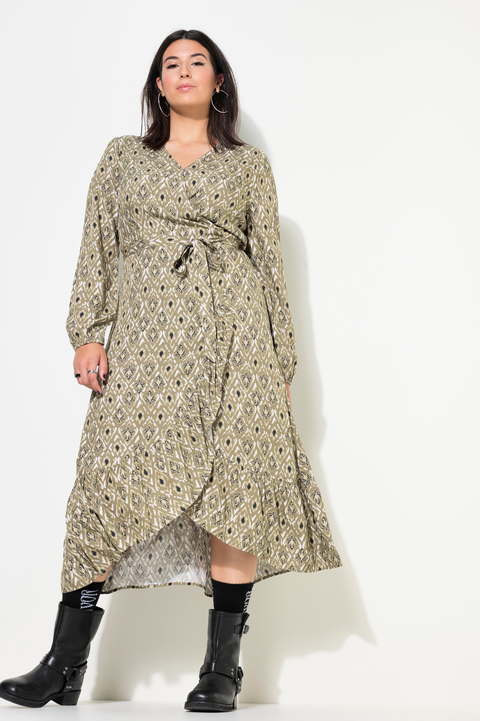 Robe maxi coupe évasée, imprimé intégral, STUDIO UNTOLD