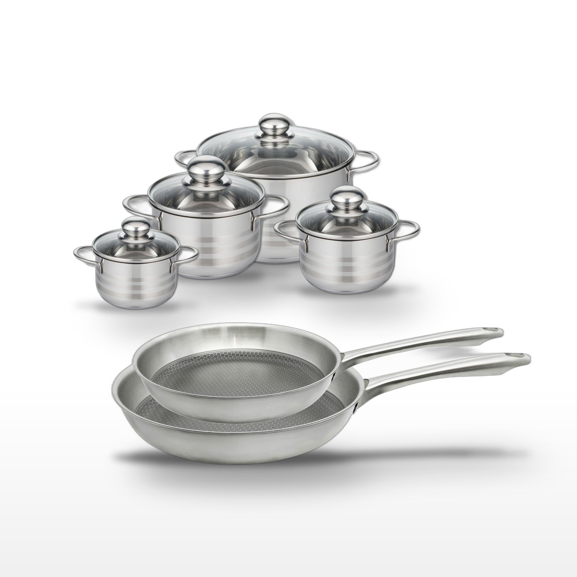 Batterie de cuisine 2 poêles 24/28cm + 4 faitouts RELIEF PASSION, ELO