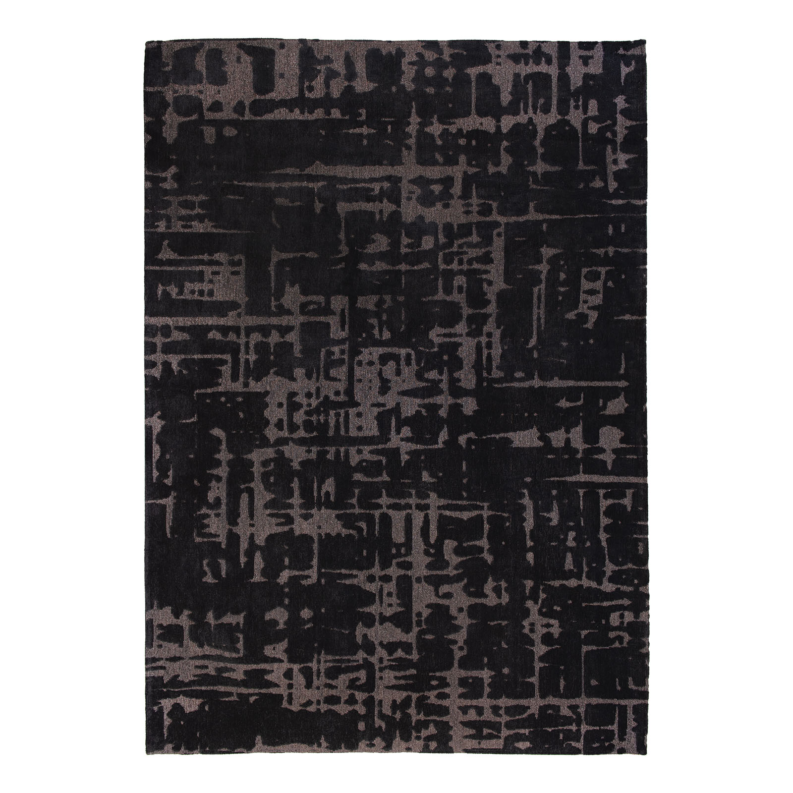 Tapis noir tissé plat moderne BAOBAB - Louis de Poortere, NOVATREND