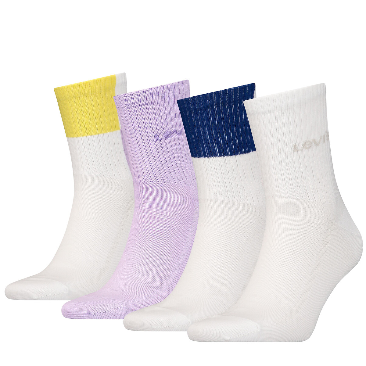 Image of Gift Set of 4 Pairs of Crew Socks in Cotton Mix