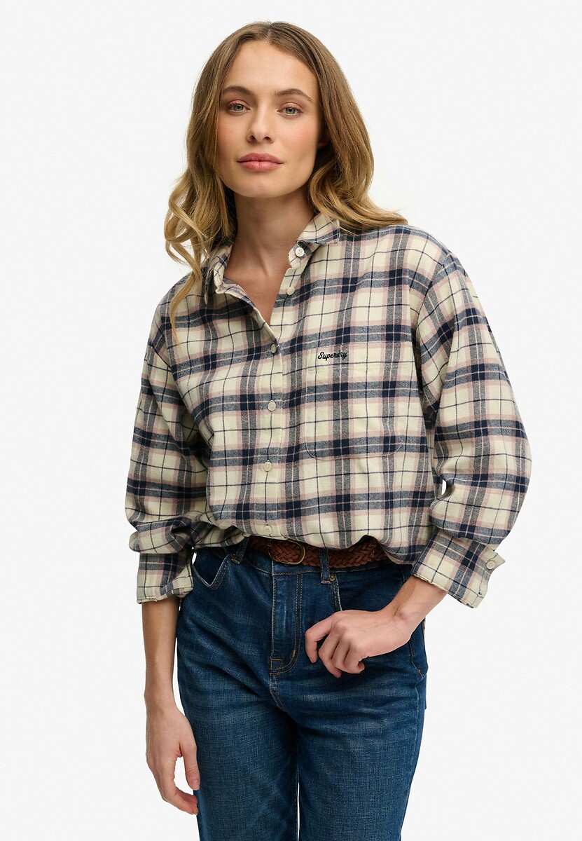 Camicia casual in flanella a quadri, SUPERDRY