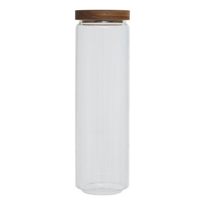 Glass Storage Jar with Acacia Wood Lid 1600ml SO'HOME