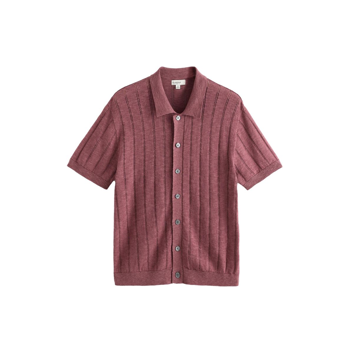 Chemise standard en maille pointelle et lin, NEXT