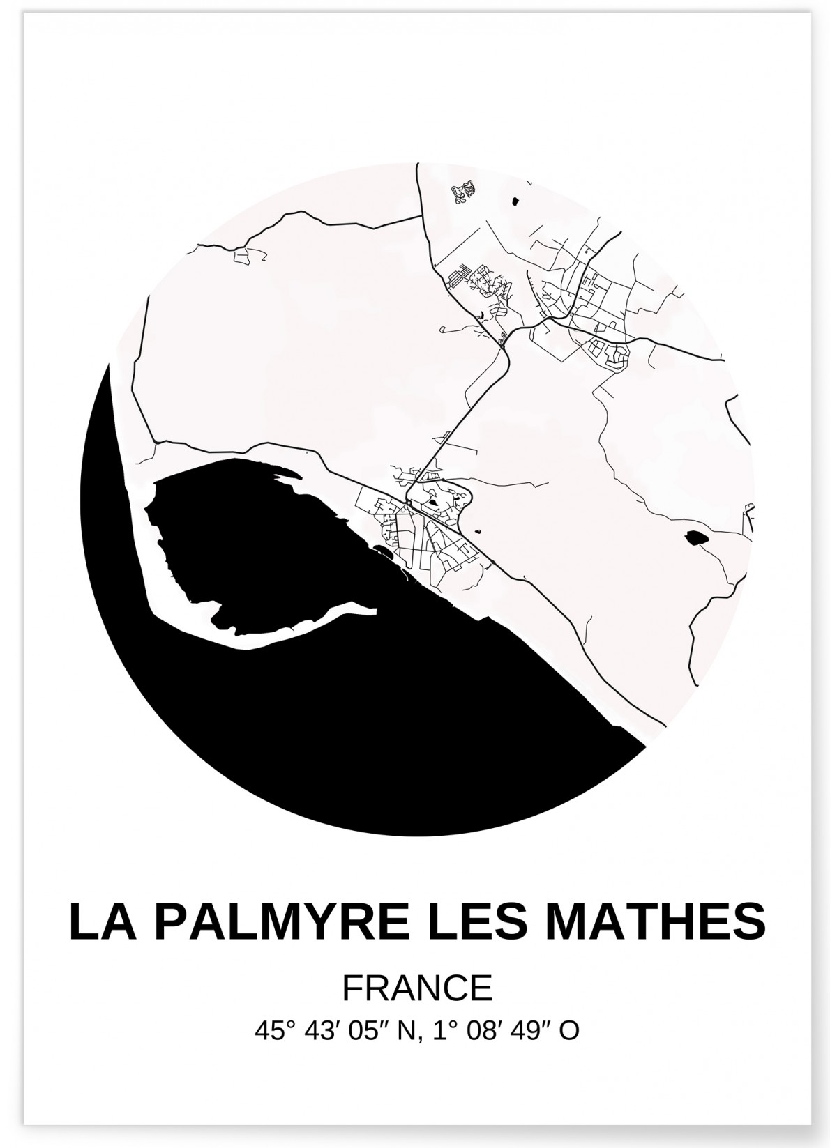 Affiche Carte La Palmyre les Mathes, L'AFFICHERIE