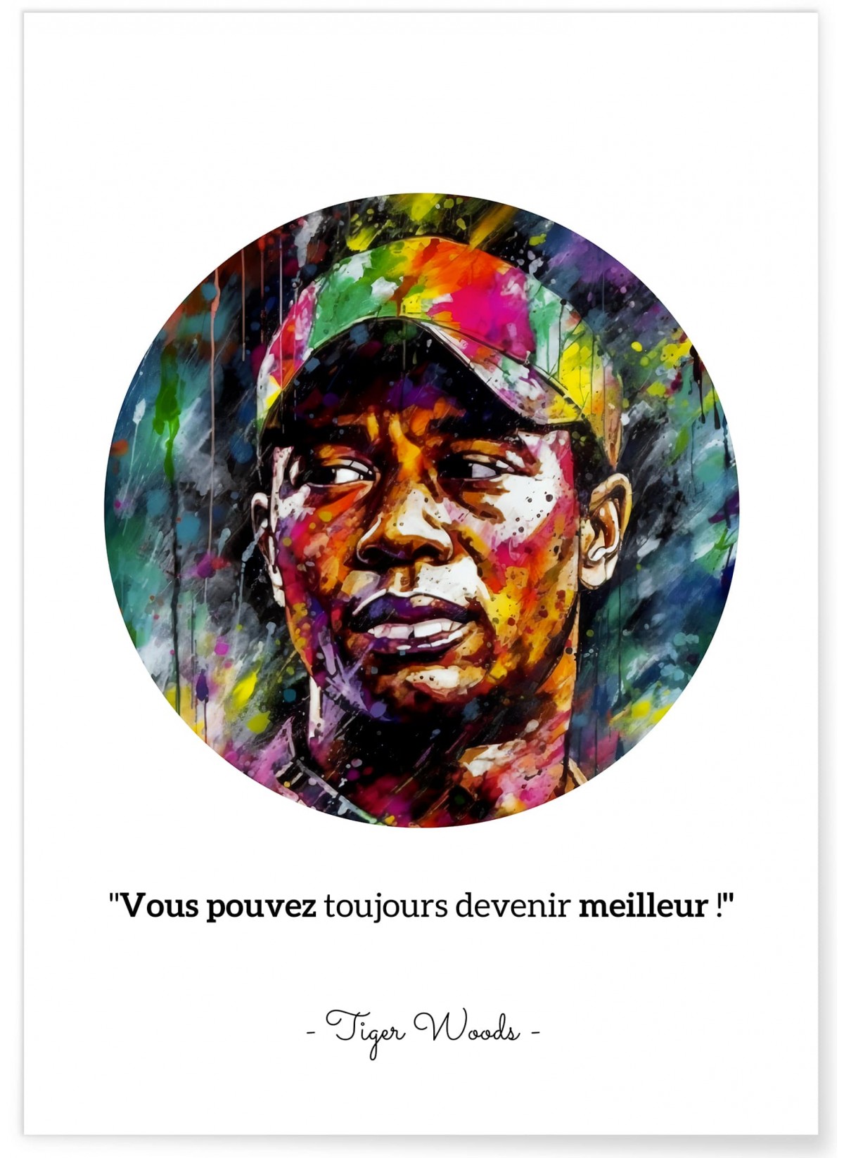 Affiche Tiger Woods : 'Vous pouvez toujours devenir meilleur !', L'AFFICHERIE