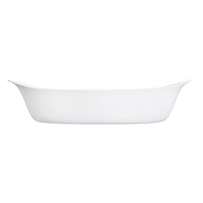 Plat à four ovale blanc 38X23cm Smart Cuisine Carine 250°C  - Luminarc - Opale culinaire extra léger et résistant LUMINARC