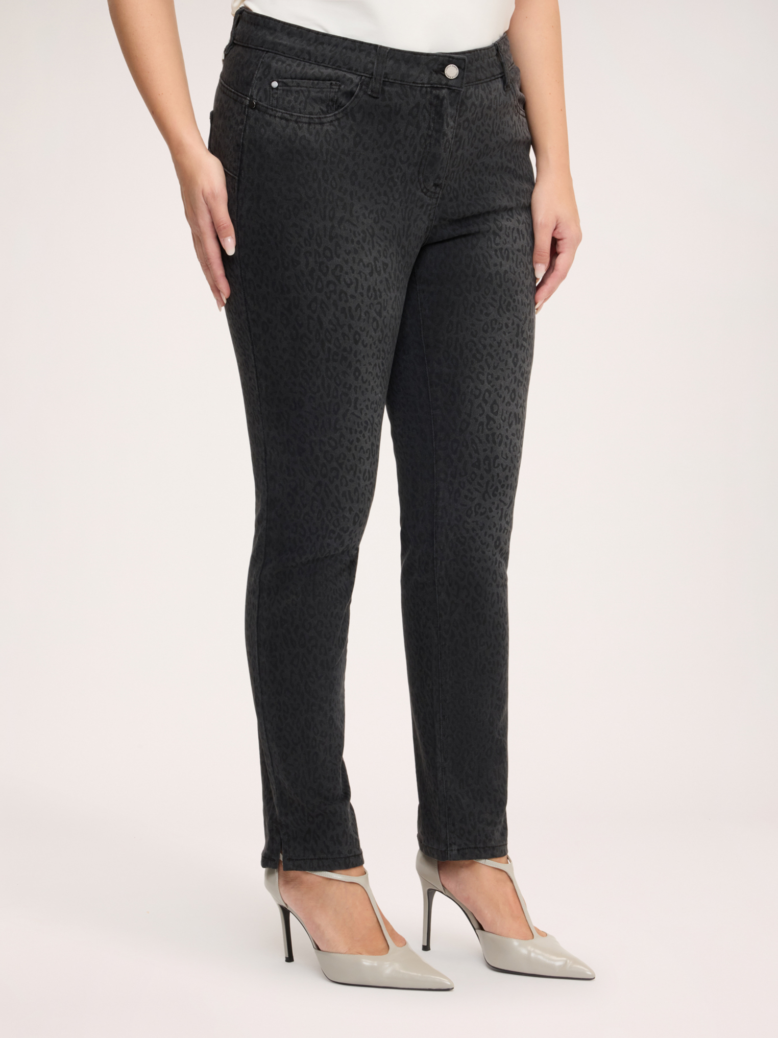 Jean skinny à imprimé animalier, FIORELLA RUBINO
