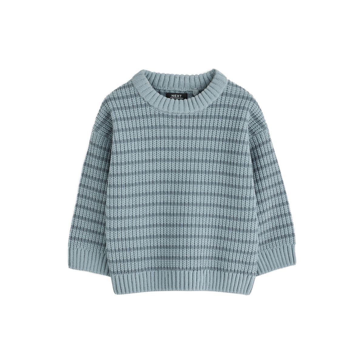 Pull ras du cou en maille chenille à rayures, NEXT