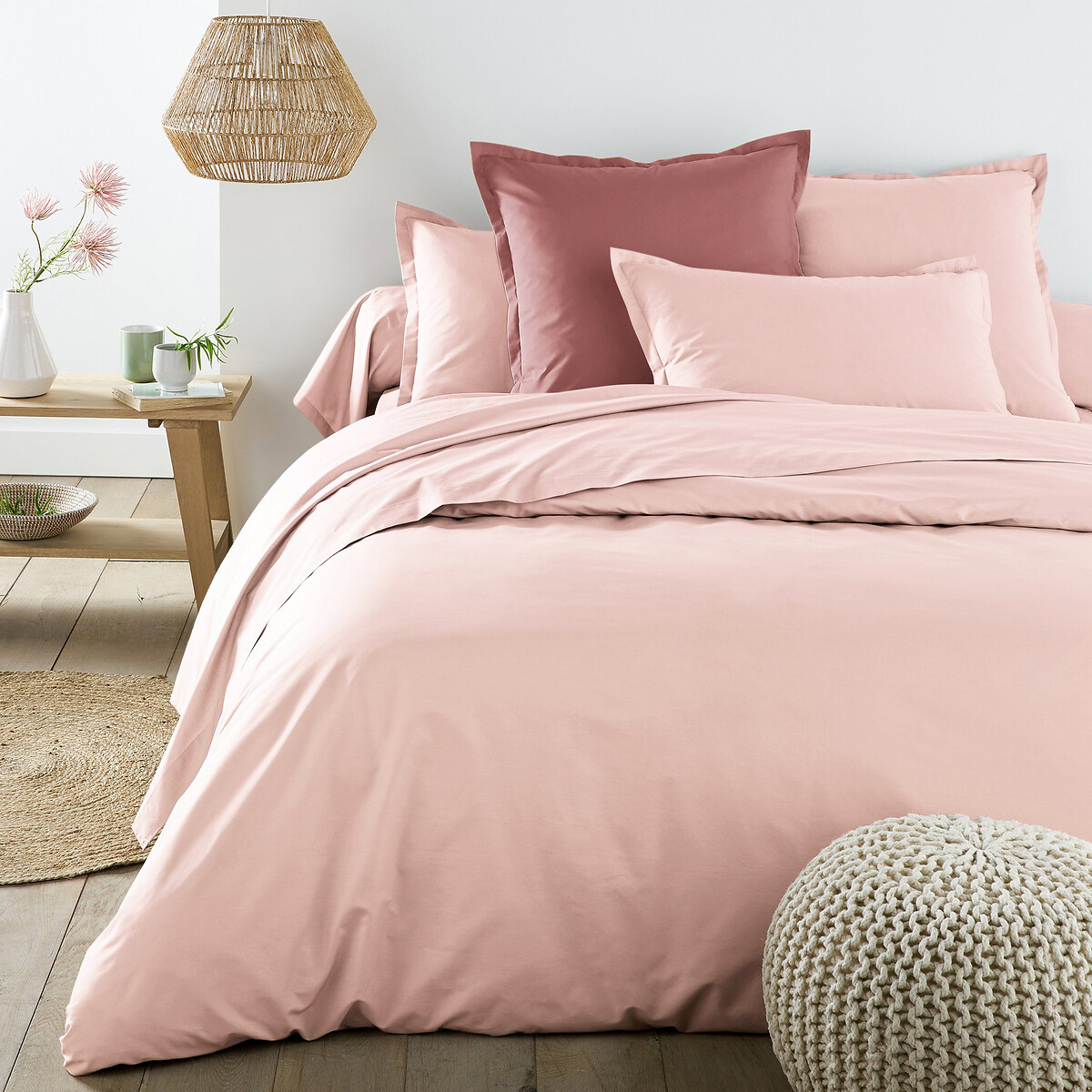 Best Quality Plain Cotton Percale Duvet, Plain Light Pink Duvet Cover
