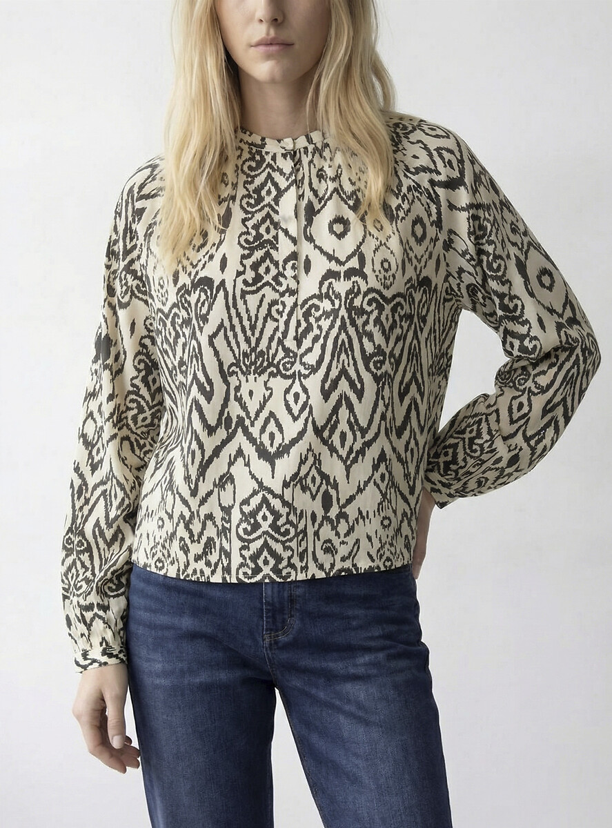 Blusa stampata maniche lunghe, VILA