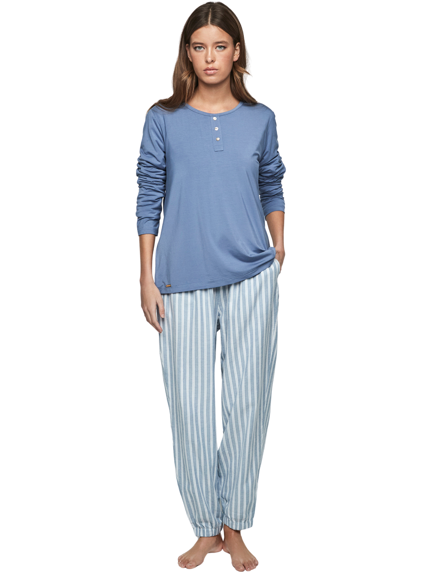 Pyjama pantalon top manches longues P105 OXFORD, SELMARK