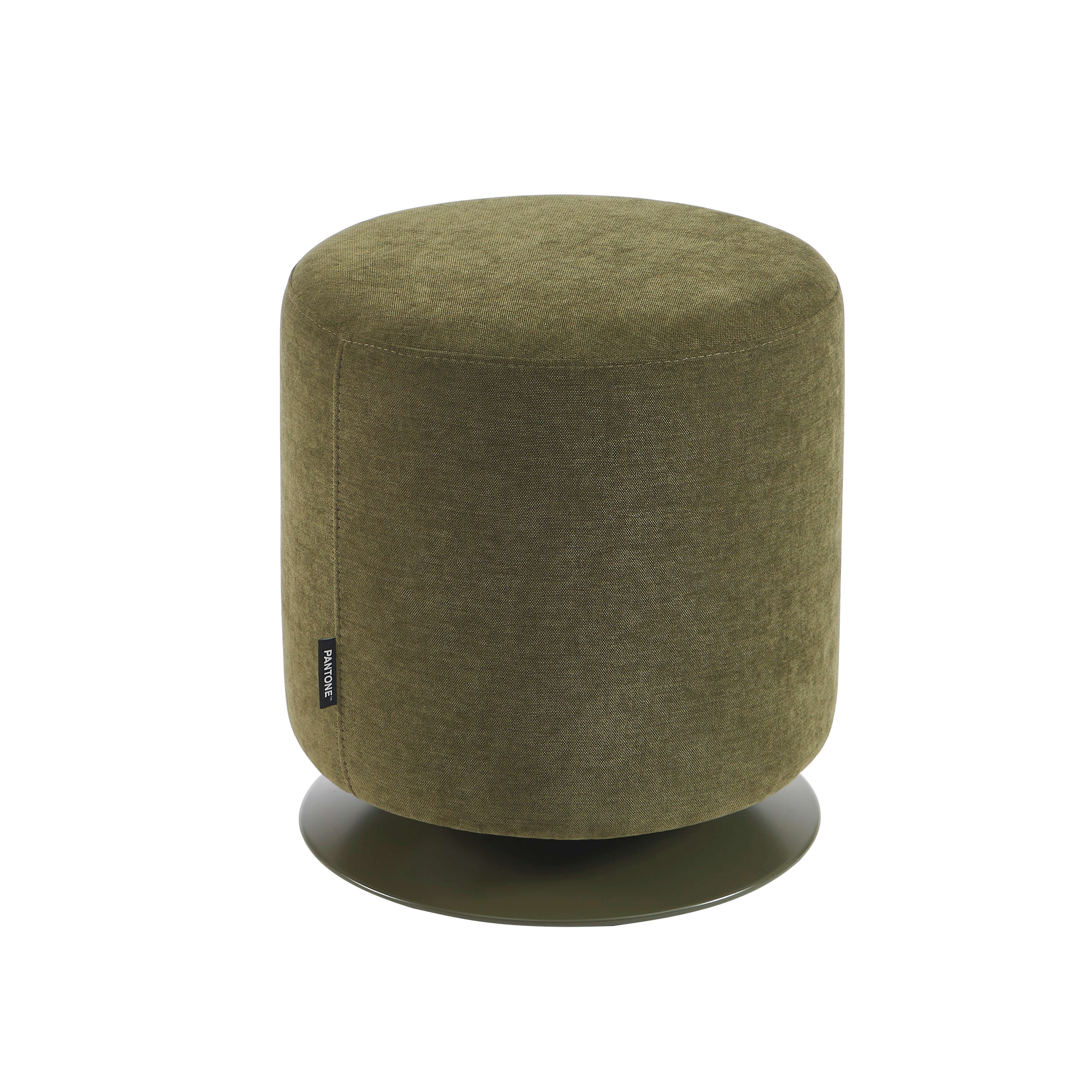 Pouf en tissu et pied pivotant en acier, PANTONE