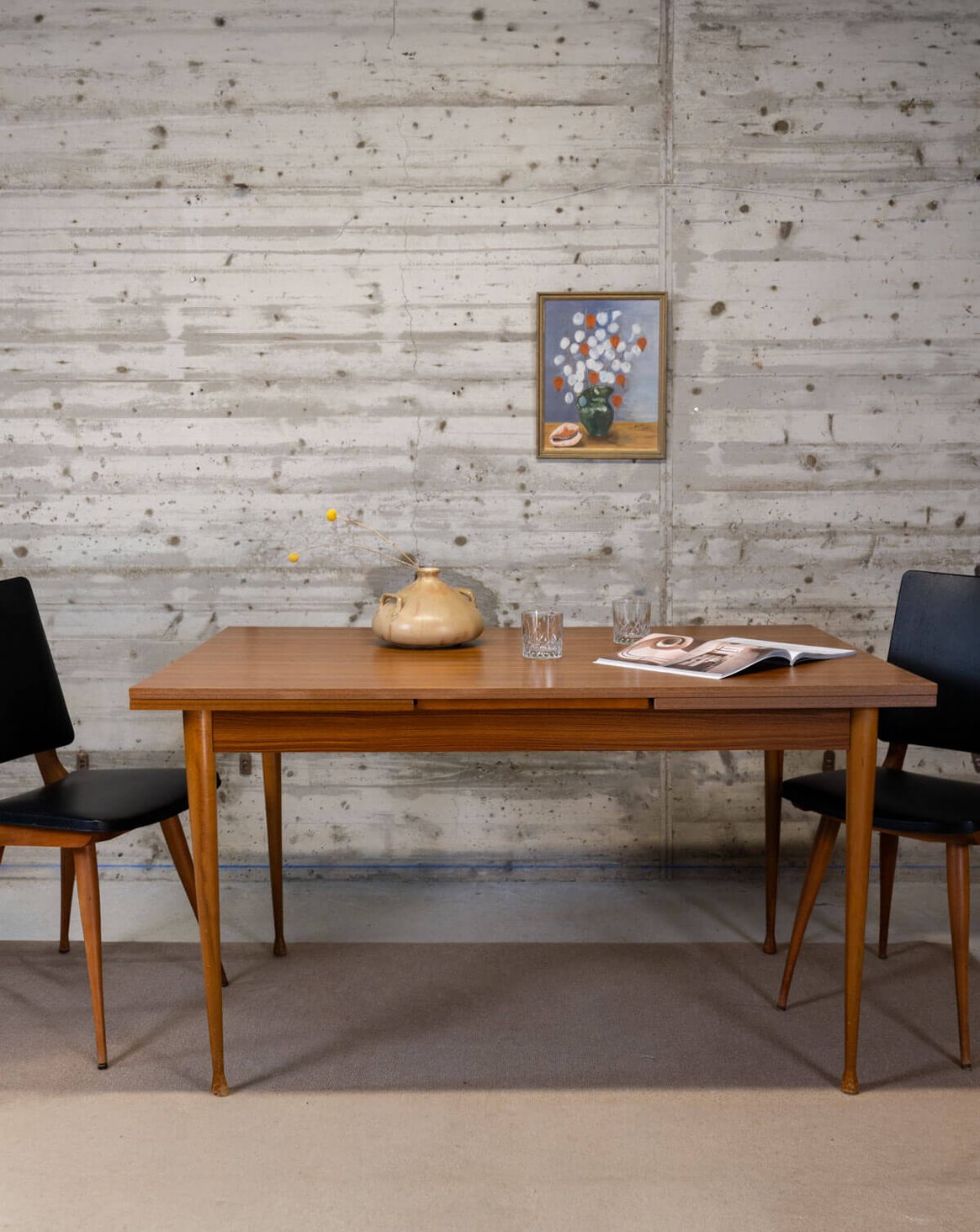 Table à manger scandinave en bois Karla N°1184 - Bon état, DEBONGOUT