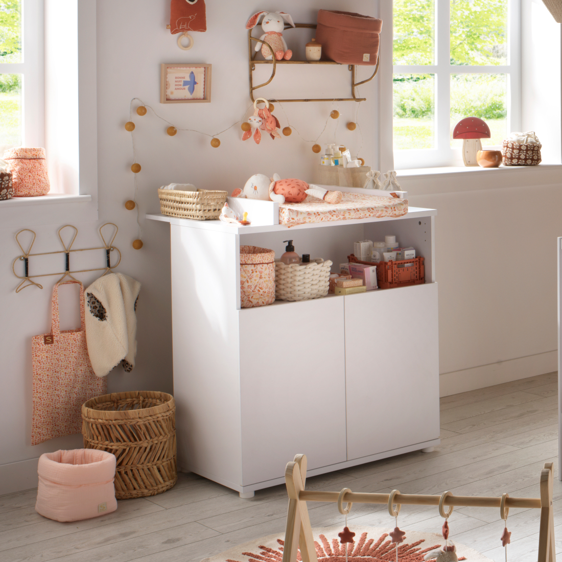 Commode à langer bébé 2 portes, BABY PRICE