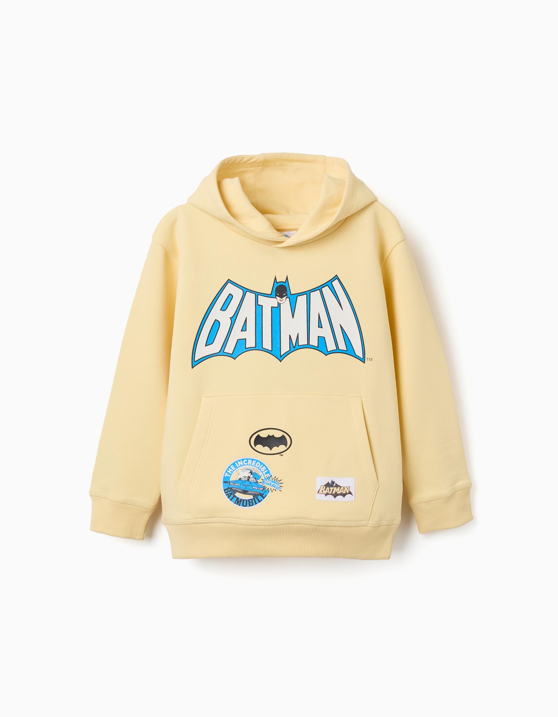 Sweat en coton peigné à capuche avec imprimé Batman, ZIPPY