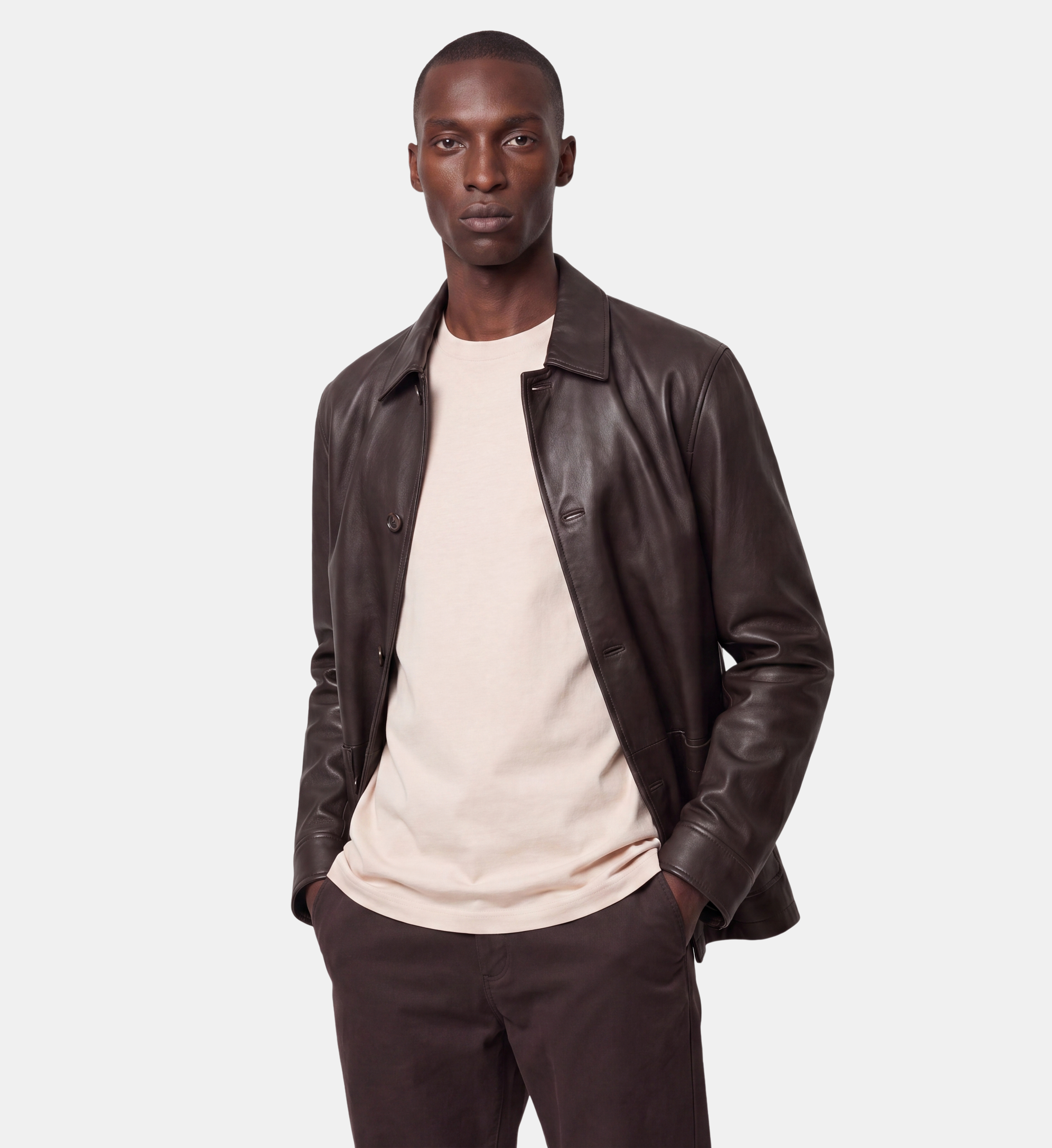Veste droite torkuir cuir, GALERIES LAFAYETTE