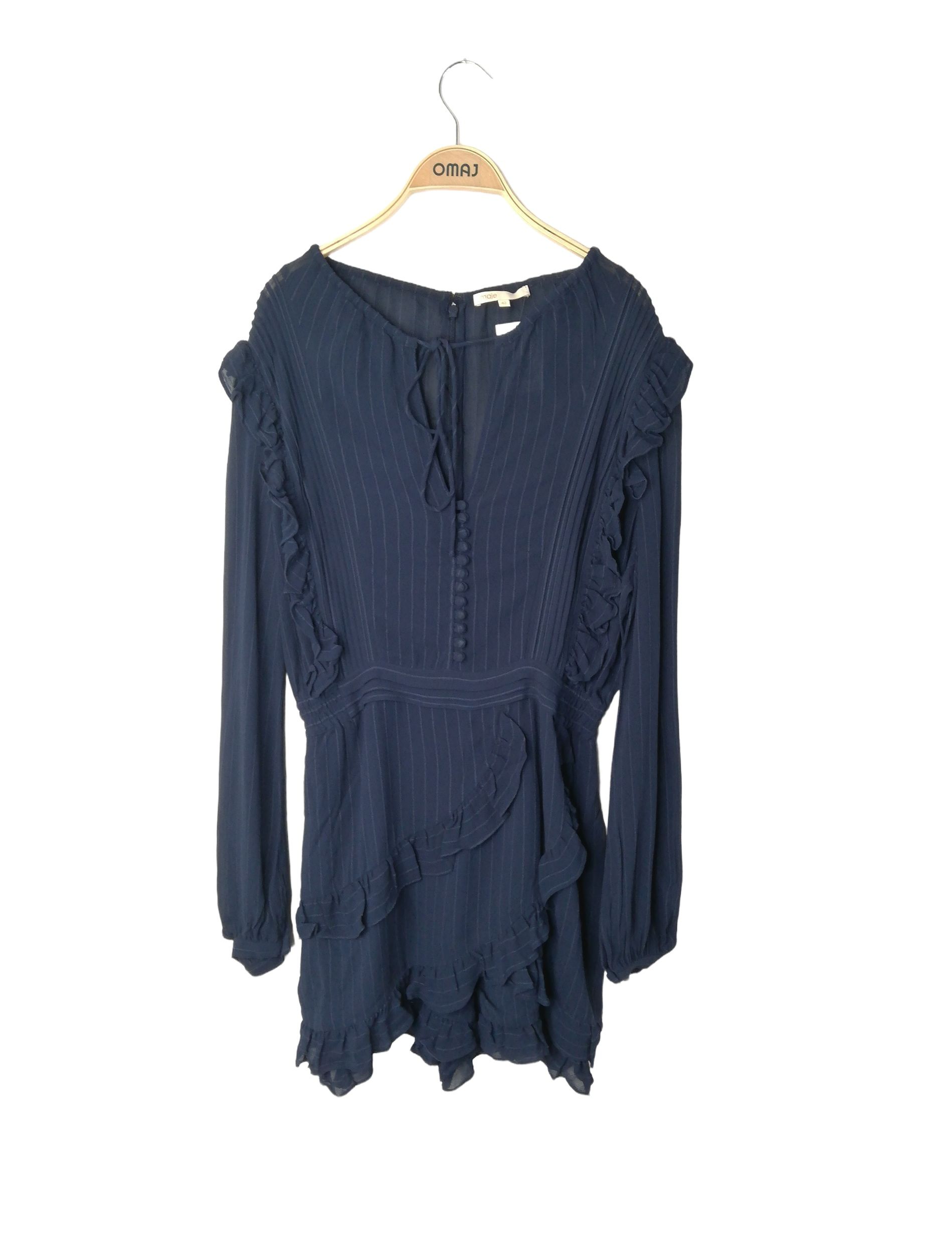Haut Maje Taille 2 En Polyester - Couleur Blanc, Occasion Très Bon état, Marque Française