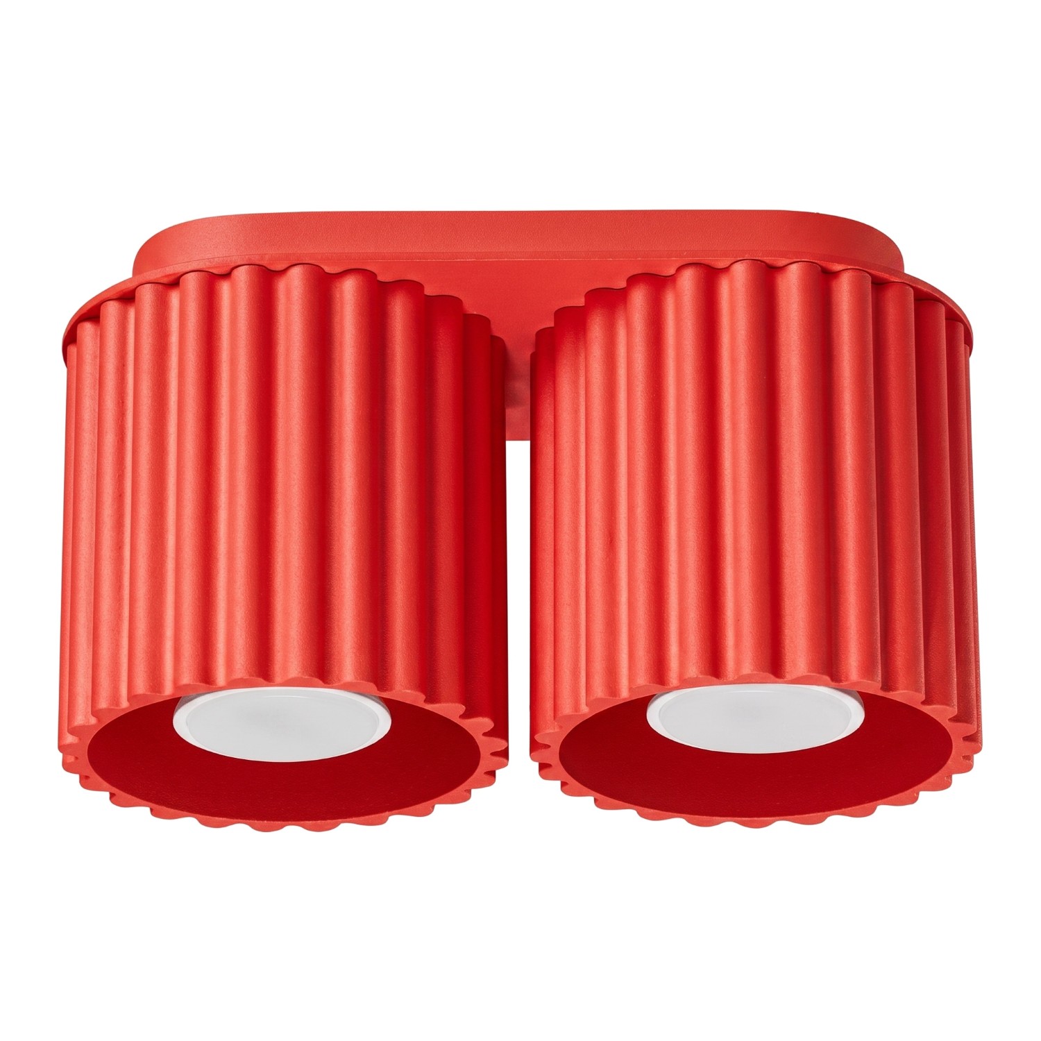 Plafonnier Aluminium Rouge GU10 2 AURA, EDEN