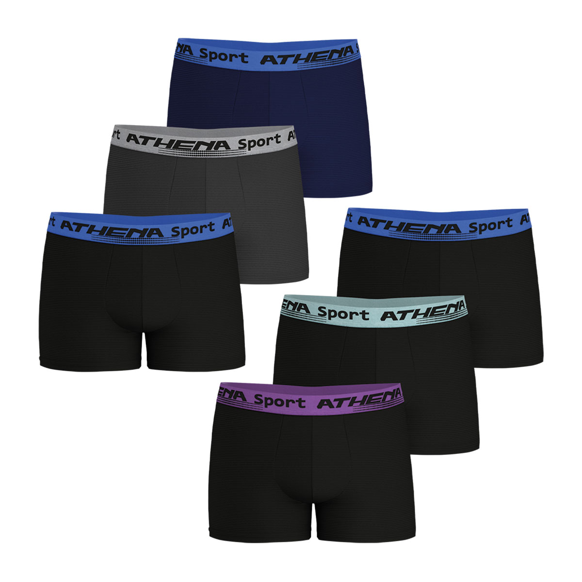 Boxers, lot de 6, DAILY SPORT AIR, ATHENA