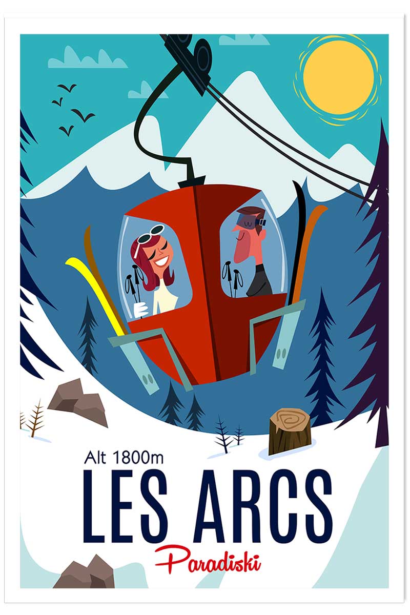 Poster de paradiski les arcs, HEXOA