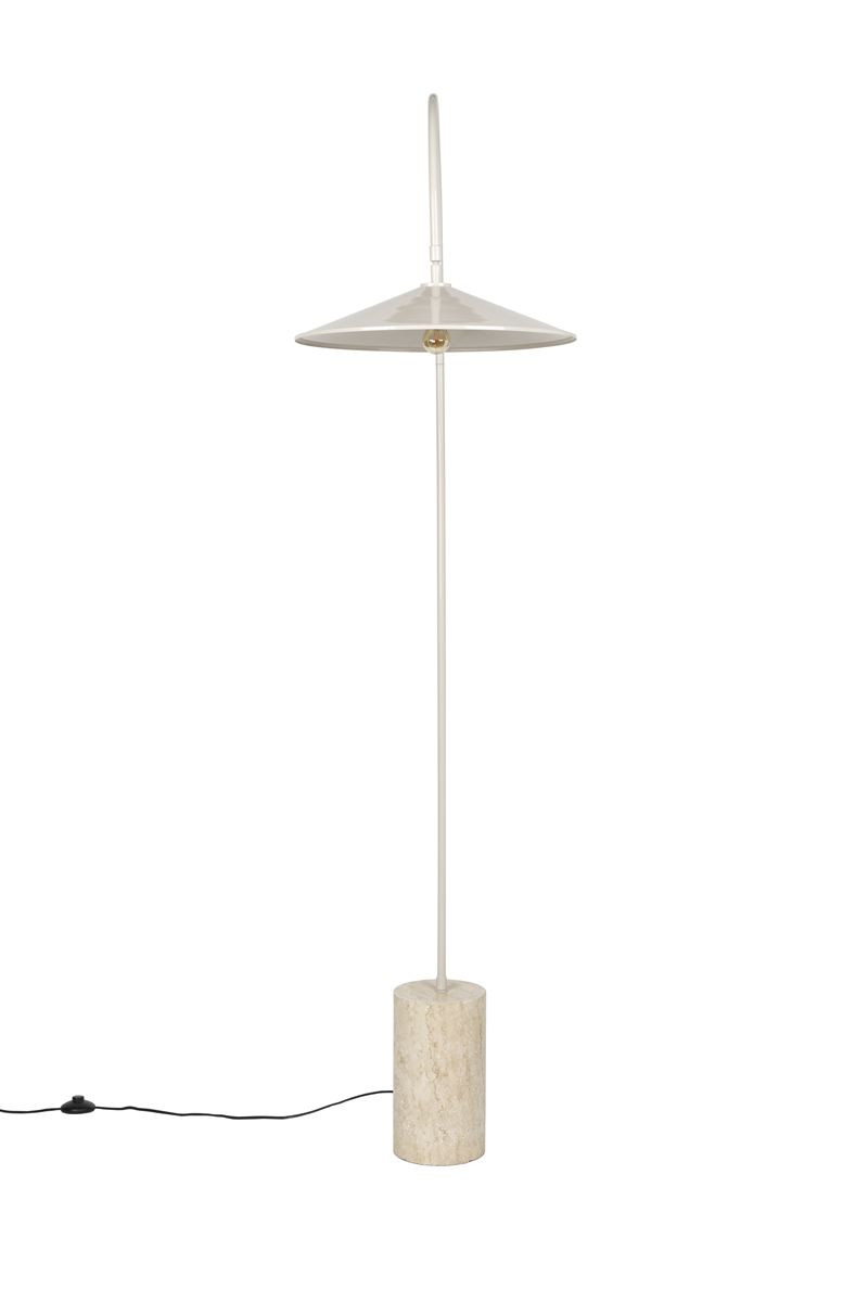 Lampadaire design en travertin mid century, ENNO, BOITE A DESIGN