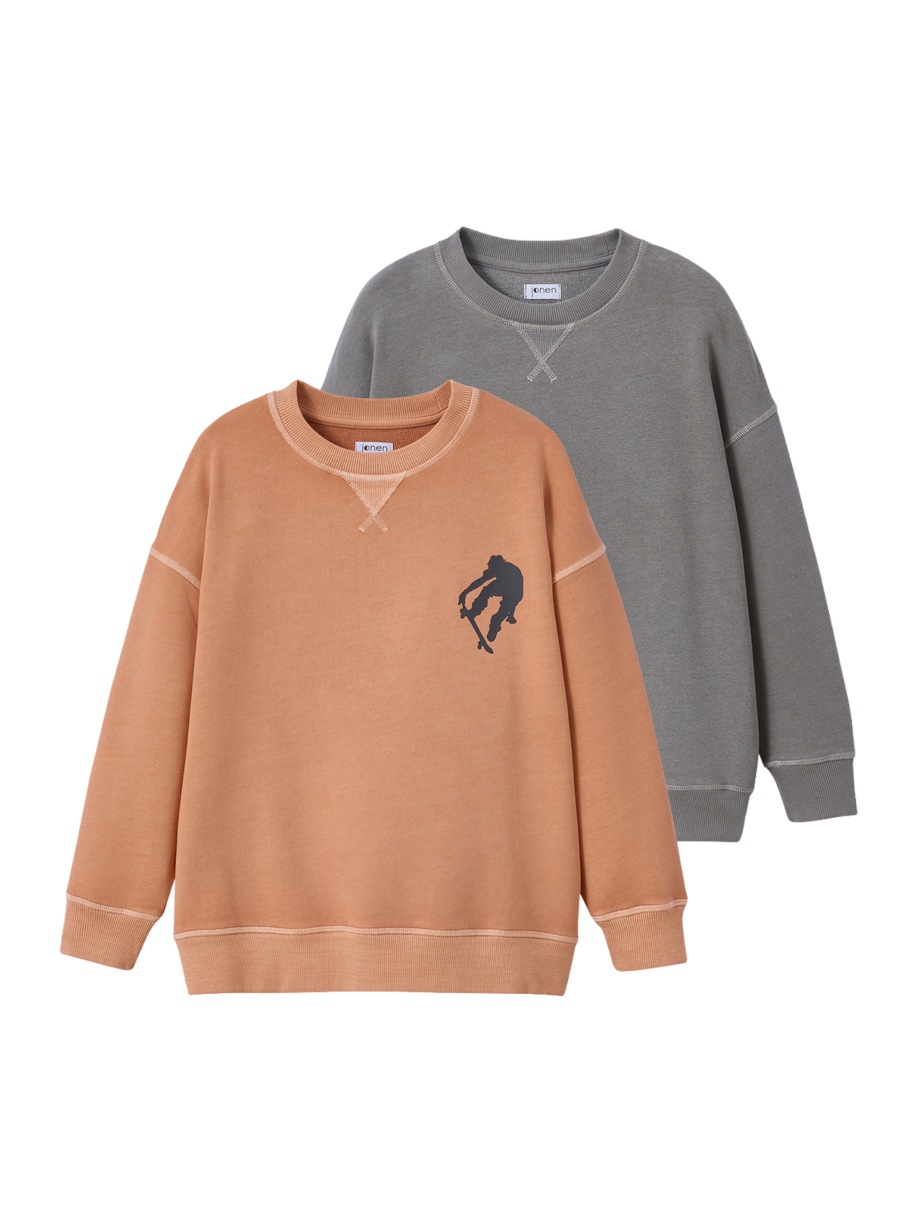 Lot 2 de Sweats Manches Longues uni, JONEN